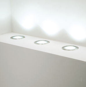 recessed floor light fixture / LED / round / outdoor