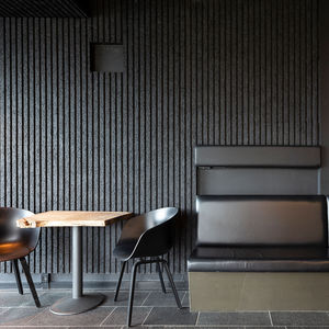 ceiling acoustic panel / wall-mounted / cement wood / decorative