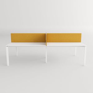 workstation desk / lacquered wood / contemporary / commercial