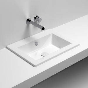 semi-recessed washbasin