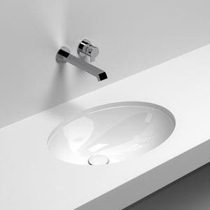 undercounter washbasin / oval / ceramic / contemporary