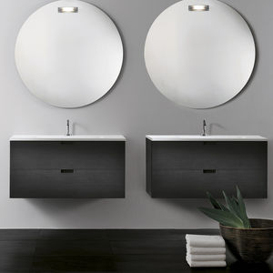 double washbasin cabinet / wall-hung / wooden / contemporary
