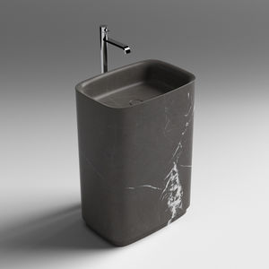 free-standing washbasin / natural stone / contemporary