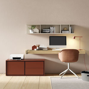 oak desk / wood veneer / contemporary
