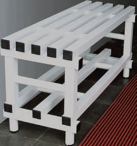 traditional locker room bench