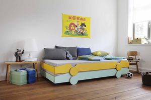 pull-out bed / single / contemporary / child's