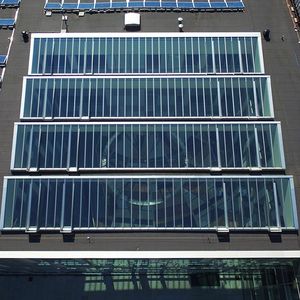 metal glass roof