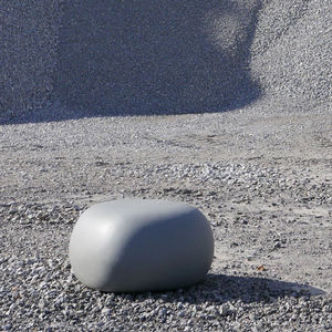 contemporary pouf / coated foam / outdoor / for public buildings