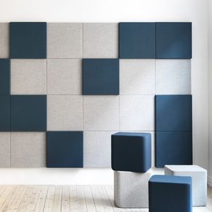 wall-mounted acoustic panel / for interior / fabric / colored