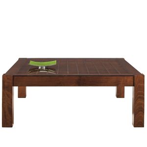 contemporary coffee table / beech / glass / beech base