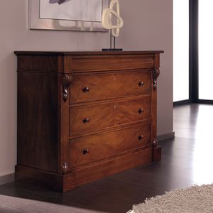 classic chest of drawers / walnut / beech