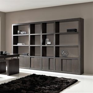 contemporary shelf / wooden / with storage compartment