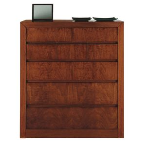 high chest of drawers / contemporary / walnut / beech