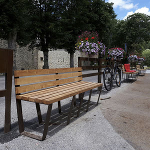 contemporary public bench