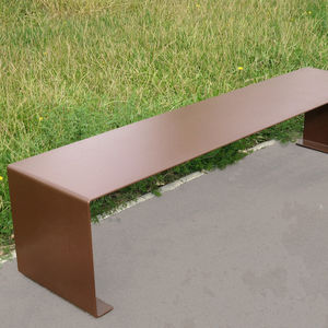 minimalist design public bench
