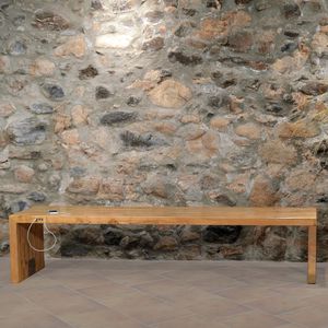 minimalist design public bench