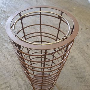 public trash bag holder / galvanized steel / for public spaces / contemporary