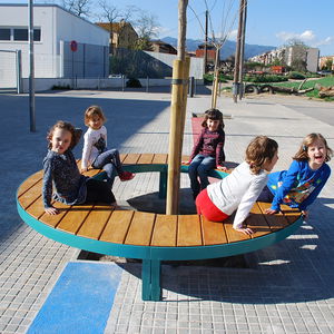 contemporary public bench