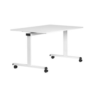 contemporary work table / laminate / melamine / metal base