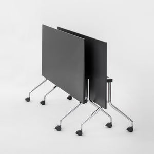 contemporary boardroom table / laminate / melamine / metal base