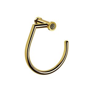 towel ring / wall-mounted / chrome-plated brass / Swarovski® crystal
