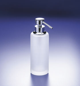 commercial soap dispenser / free-standing / stainless steel / manual