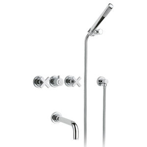 double-handle shower mixer tap