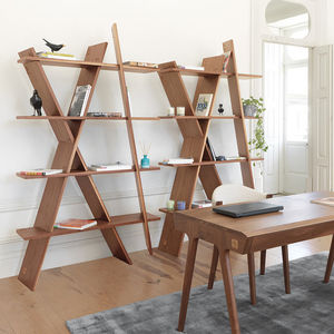 contemporary shelf / oak / walnut