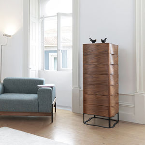 contemporary chiffonier / oak / walnut / iron