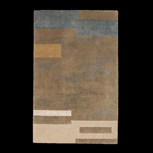 contemporary rug / patterned / wool / bamboo