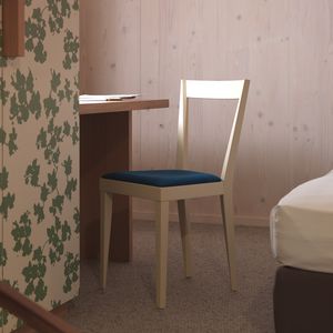 contemporary chair / upholstered / fabric / beech
