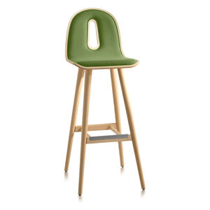 contemporary bar chair / upholstered / 100% recyclable / ash