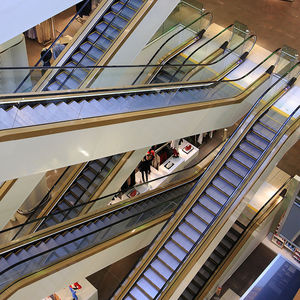 shopping center escalator