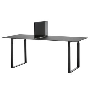 desk mounted desk screen / free-standing / felt / steel