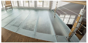 glass raised access floor