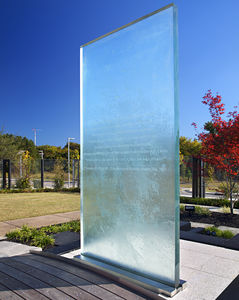 historical monument glass panel