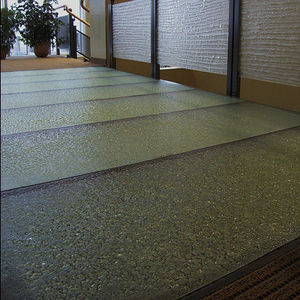 glass raised access floor