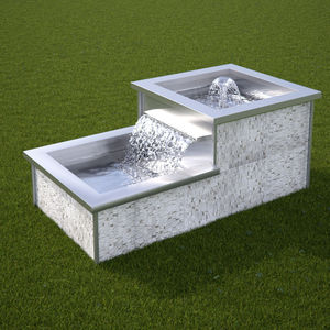 garden fountain / indoor / natural stone / stainless steel