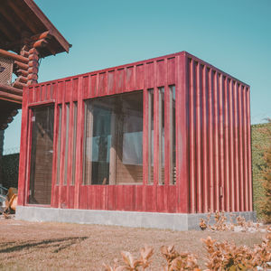 wooden sauna