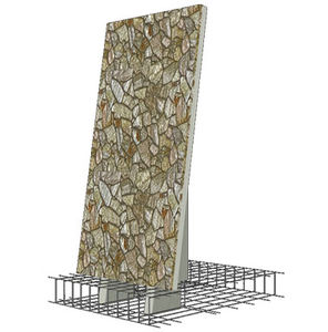 reinforced concrete retaining wall / in prefabricated elements / for garden enclosures / for bridge construction