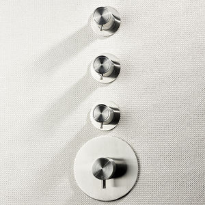 shower mixer tap / wall-mounted / built-in / stainless steel