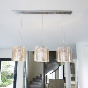pendant lamp / contemporary / polished stainless steel / LED