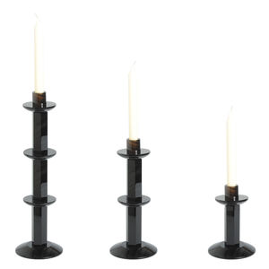 obsidian candle holder