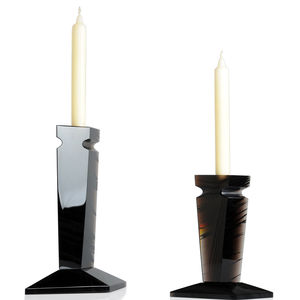 obsidian candle holder