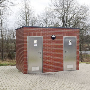 wooden toilet cabin