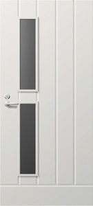 entry door / swing / wooden / thermally-insulated