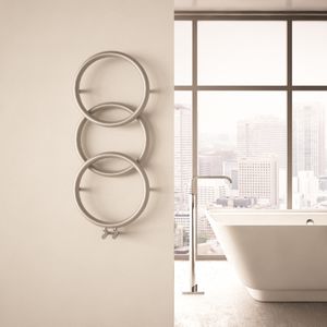 hot water towel radiator / stainless steel / contemporary / bathroom