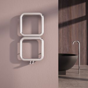 hot water towel radiator / stainless steel / contemporary / bathroom