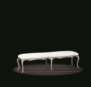 Louis XV style upholstered bench 1