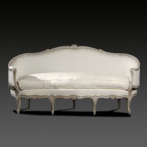Louis XV style sofa / fabric / wood / 2-person